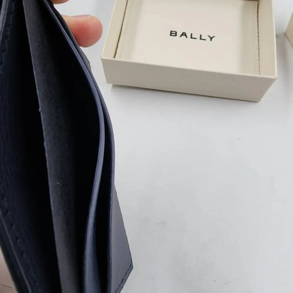 Bally Leather Card Case - Midnight